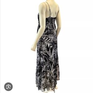 Banana Republic Chiffon Tropical palm leaf maxi sundress